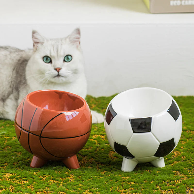 Ceramic Cat Bowl Slant Neck Anti Spill