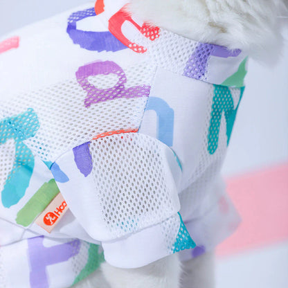 Mesh Shirt Cats Breathable Summer Hair Control