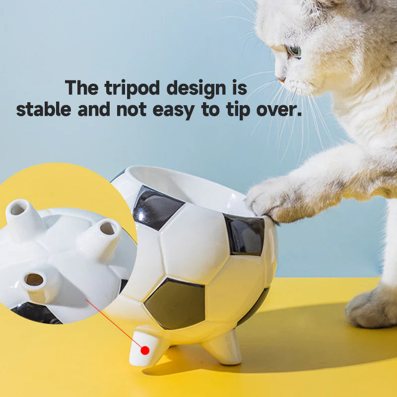 Ceramic Cat Bowl Slant Neck Anti Spill