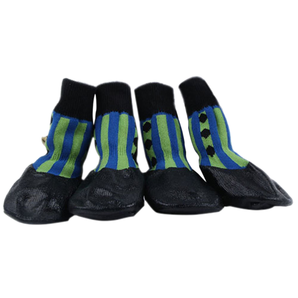 Botas negras impermeables para perros Zapatos para mascotas Botines de nieve para perros