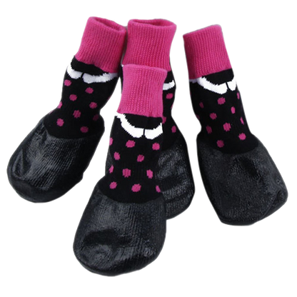 Botas negras impermeables para perros Zapatos para mascotas Botines de nieve para perros