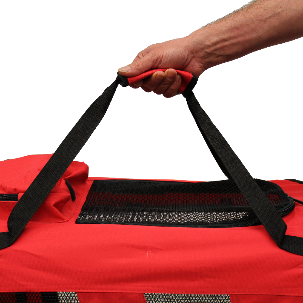 Transportín ligero Mool para mascotas con colchón de forro polar y bolsa para alimentos