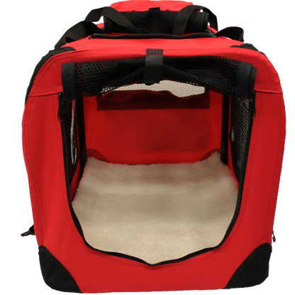 Transportín ligero Mool para mascotas con colchón de forro polar y bolsa para alimentos