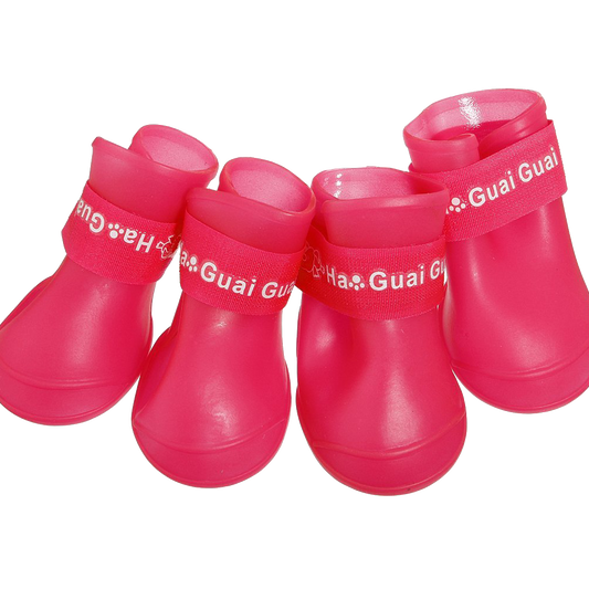 Botas para perro impermeables de caucho protectoras para lluvia