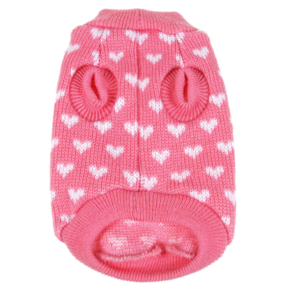 Silvercell Pets Ropa para Perros Cachorros Abrigo de Suéter de Punto Corazoncito