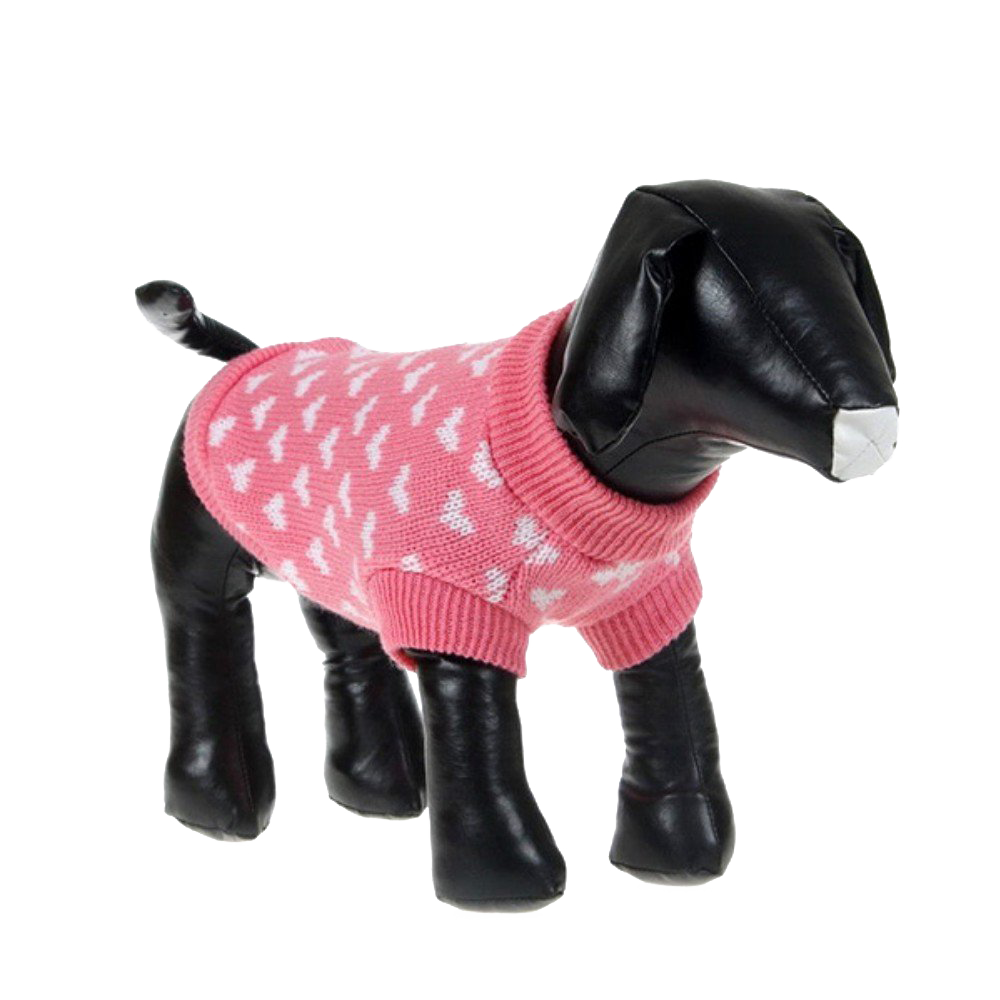 Silvercell Pets Ropa para Perros Cachorros Abrigo de Suéter de Punto Corazoncito